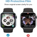 Screen Protector wyczyść pełna ochrona folia do Apple Watch 7 6 SE 5 4 45MM 41MM 40MM 44MM nie szkło dla iWatch 3 2 1 38MM 42MM