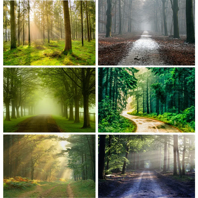 

Green Forest Nature Scenery Photography Background Landscape Portrait Photo Backdrops Studio Props 21818 NBH-02