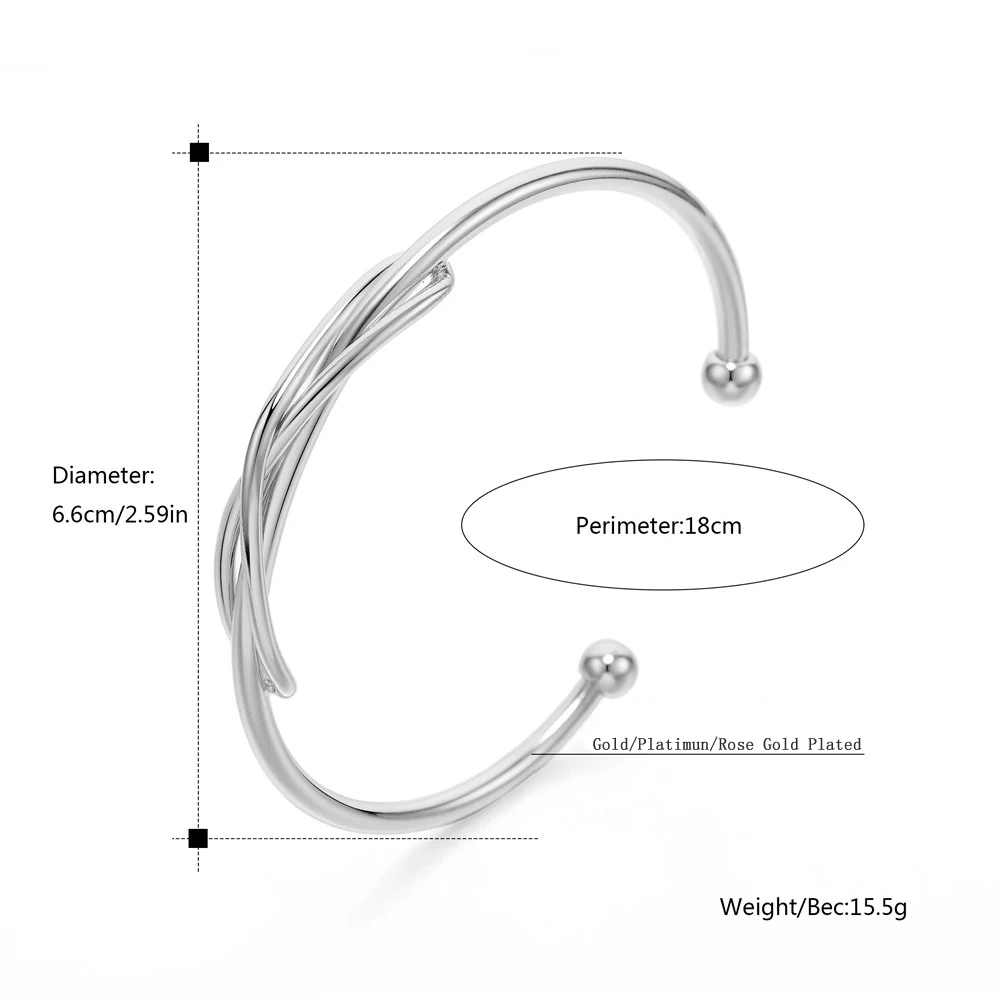 Женский Открытый браслет на запястье элегантный золотого цвета с простым