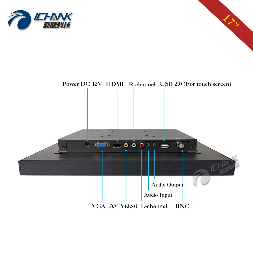 ZB170TC-V59/1" дюймовый 1280x1024 4:3 стальной корпус настенный HDMI VGA USB Сопротивление сенсорный ПК-монитор ЖК-дисплей Стандартный экран