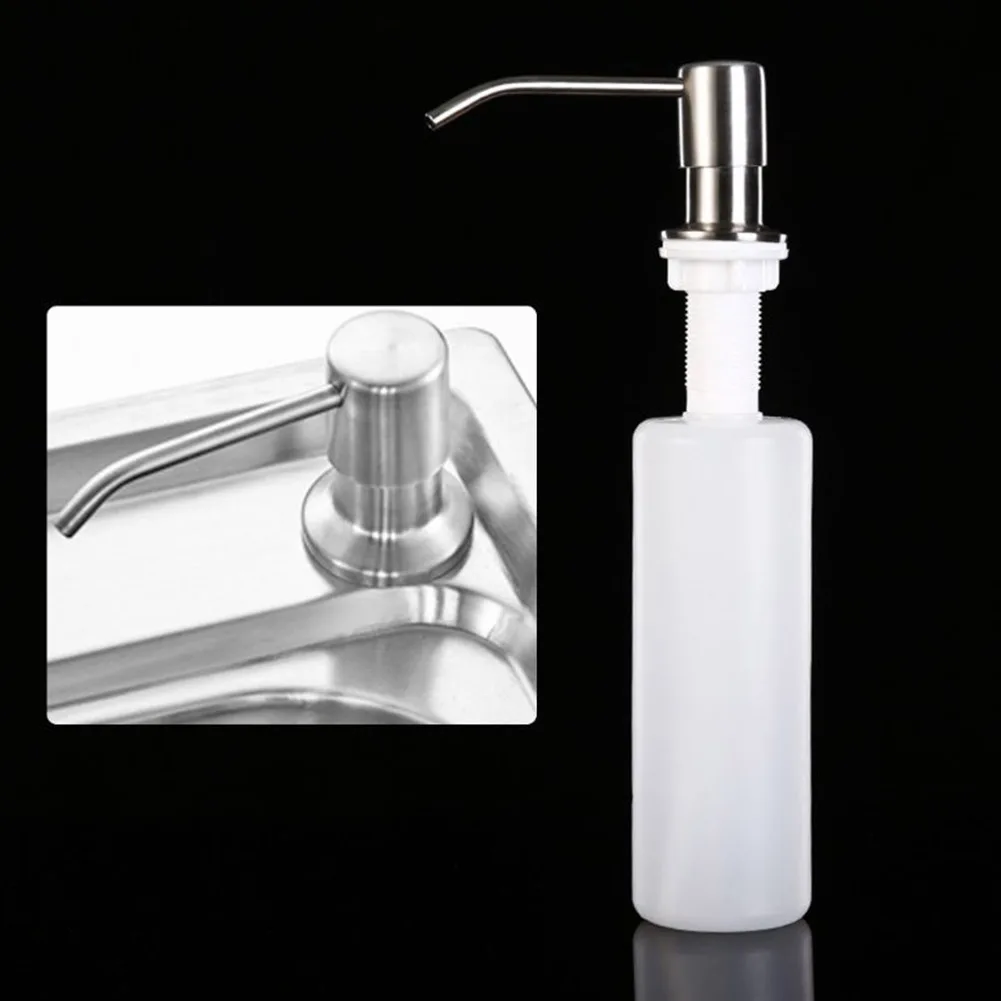 

300ML Practical Kitchen Soap Dispensers Household Stainless Steel Liquid Lotion Storage Holder Bottles Practical Bathroom Tool