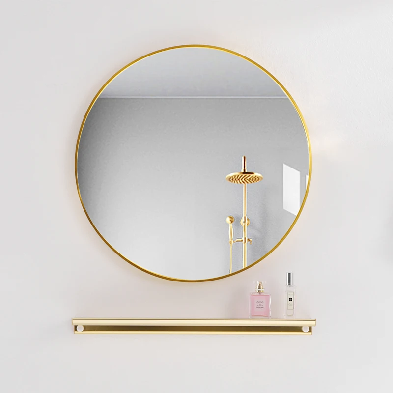 

Large Round Bath Mirrors Decorative Wall Mirror Makeup Vanity Magnifying Shaving Mirror Toilet Miroir Bathroom Fixture 50BM