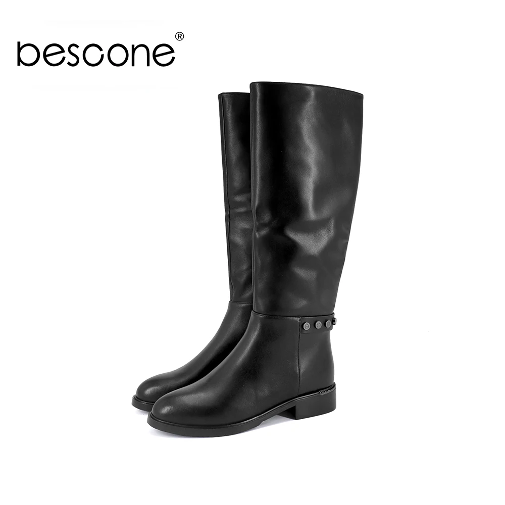 BESCONE/стильные женские ботинки Высококачественная обувь ручной работы из