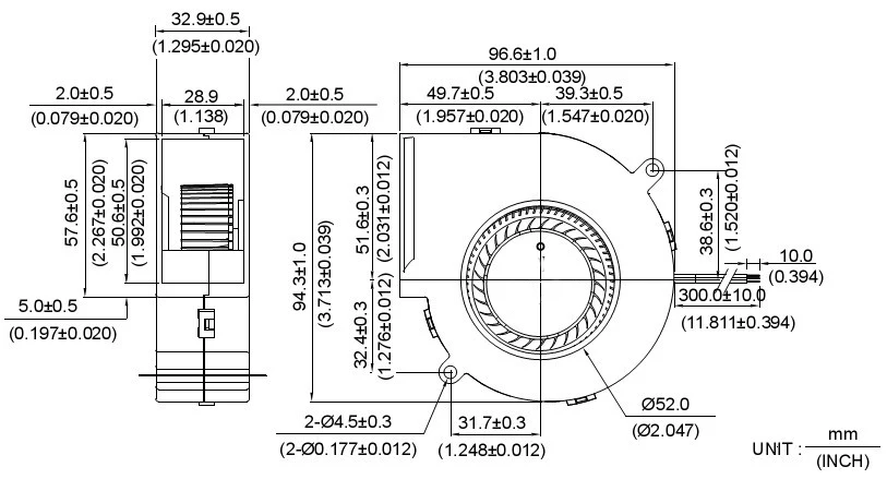 3048 об/мин 7 08 Вт 0.59A DC12V E1033H12B7AP-B6 двойной шариковый подшипник 9733 9 см турбо