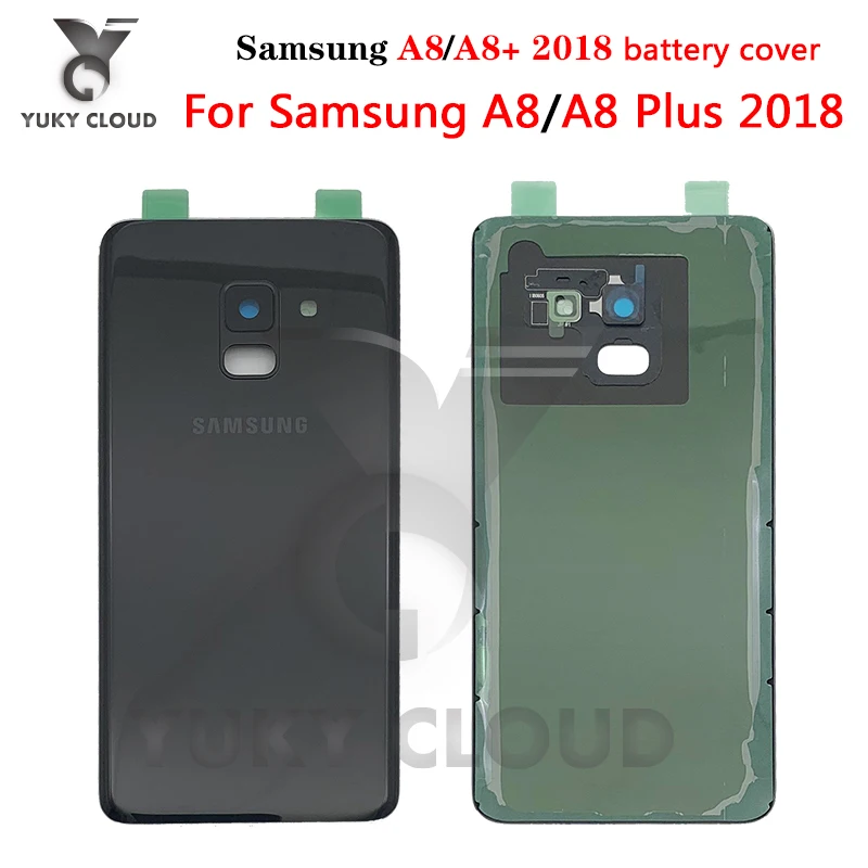 

SAMSUNG Galaxy A8 A530 A530F Back Glass Battery Cover A8 plus A730 Rear Door Housing Case For SAMSUNG A8 2018 Back Glass Cover