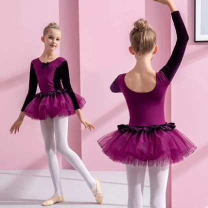 

Ballet Tutu Dress Girls Dance Clothing Kids Training Princess Skirt Costumes Gymnastics Leotards