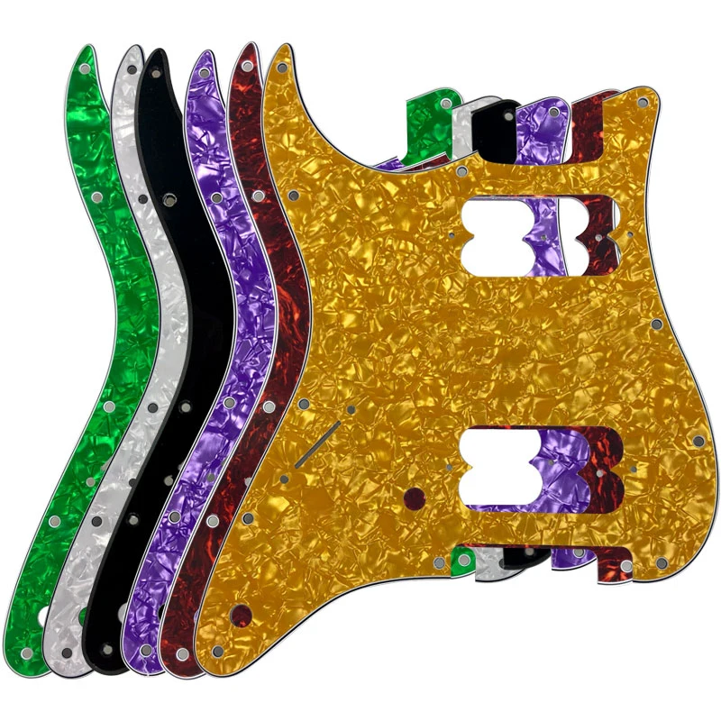 

Pleroo Parts left handed pickguards With 2 11 Screws For Fender Standard Contemporary ST HH style Guitar