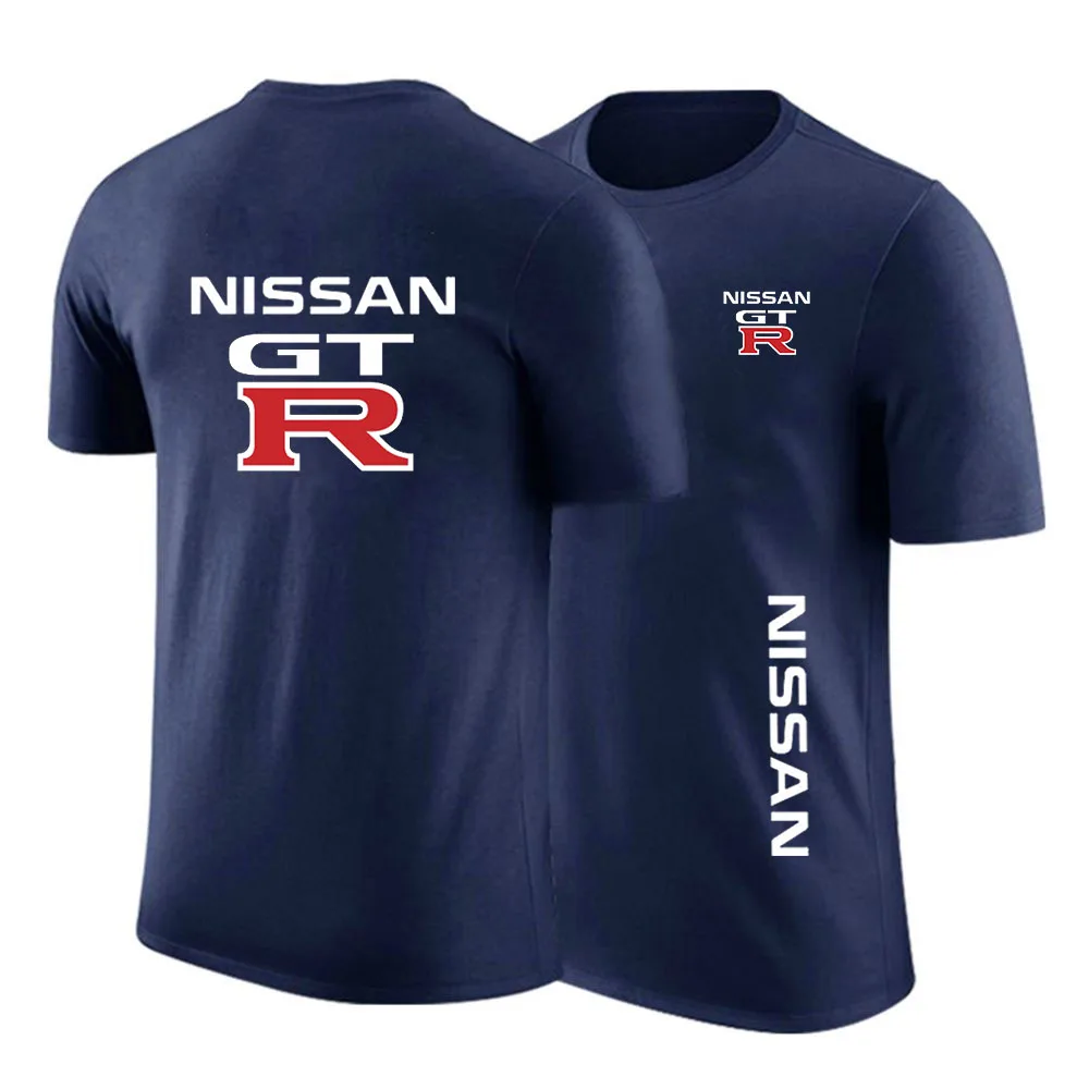 Футболка GTR мужская с круглым вырезом однотонная Свободная рубашка принтом