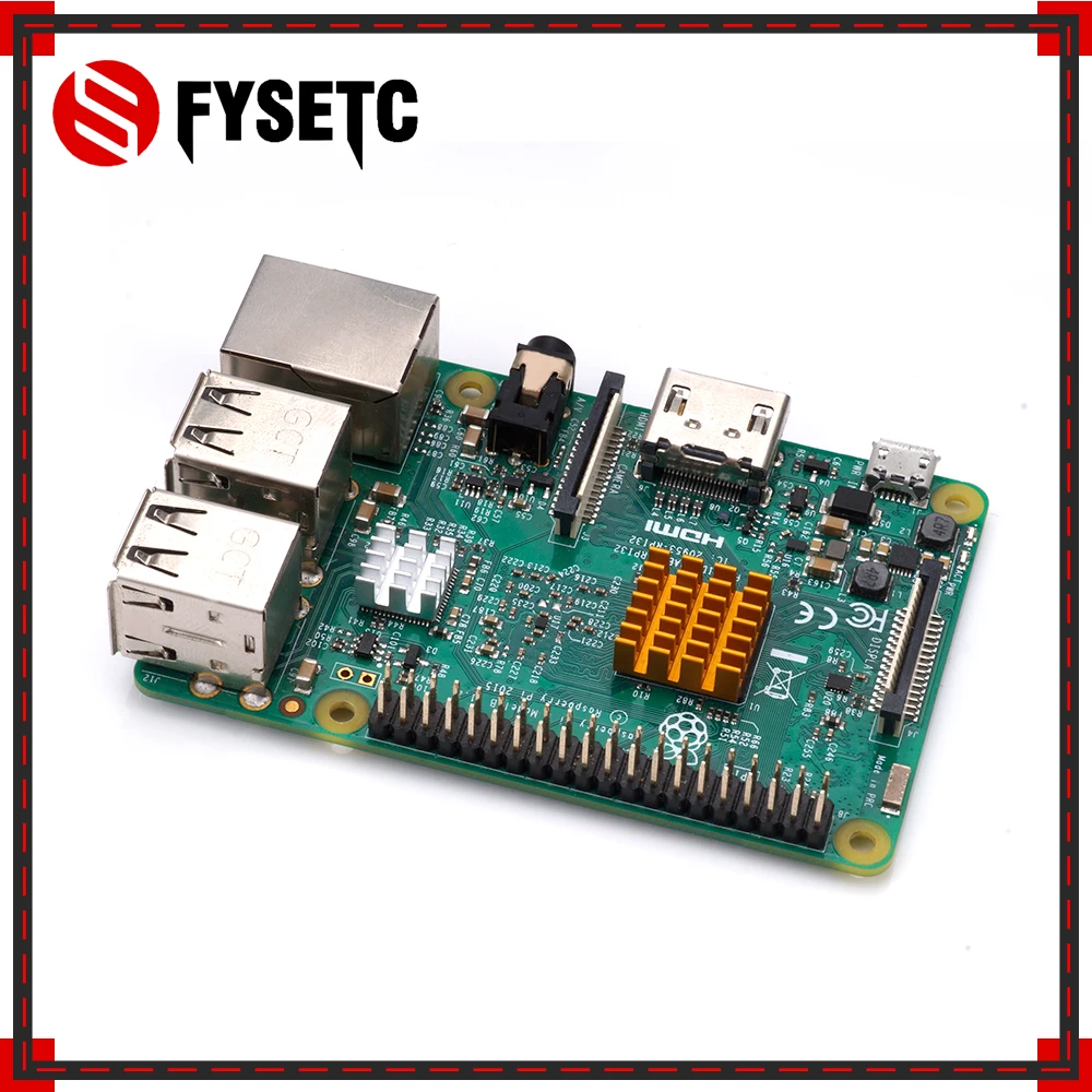 Raspberry Pi 3 Model B + плюс радиатор 1 алюминий 2 меди с логотипом охлаждающая Подушка