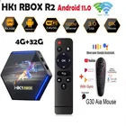 ТВ-приставка HK1 RBOX R2 Smart, Android 11, 4 ГБ, 8 ГБ, DDR4, 32 ГБ, 64 ГБ ROM, RK3566, 2,4G, 5G, Wi-Fi, 1000M LAN BT, 4K HD