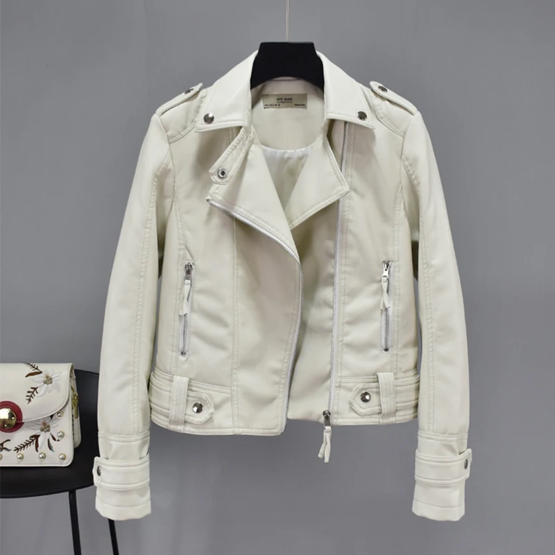 Fitaylor новая весенняя куртка из искусственной мягкой кожи Байкерские Куртки с