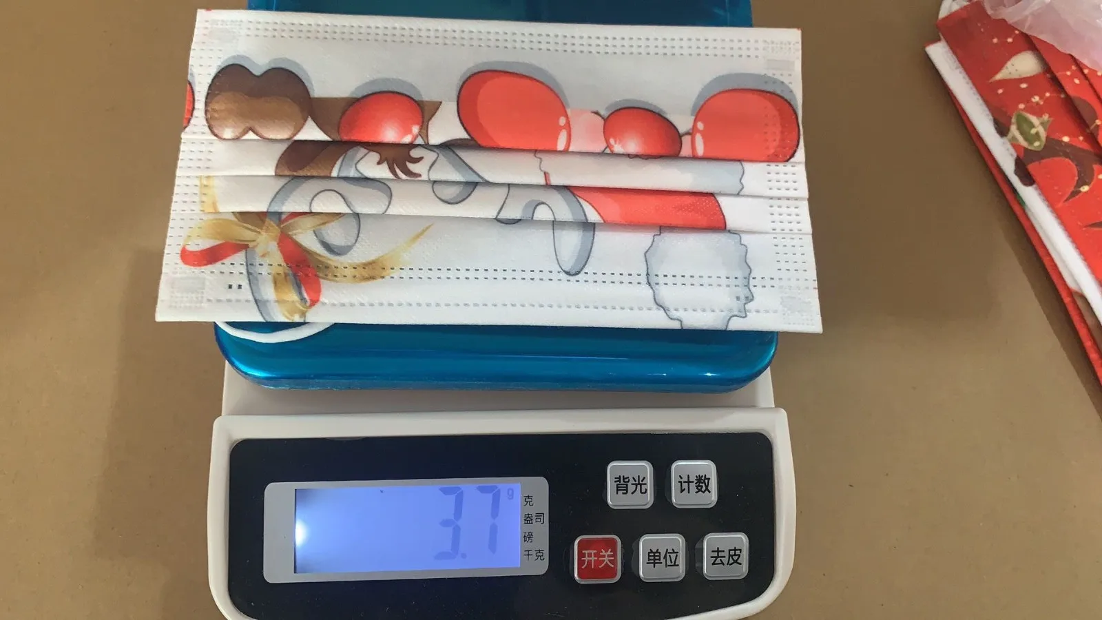 

Christmas Maske Adult Universal Disposable High-quality mascarillas Christmas Printed breathable Face Cover Headband 2021