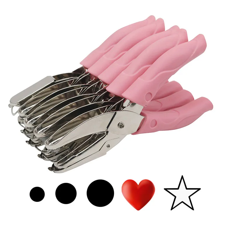 

Love Hole punch Tiny Shaped Circle Metal Single Handheld Hole Paper Punch Punchers With Soft-Handled For Tags Clothing Ticket