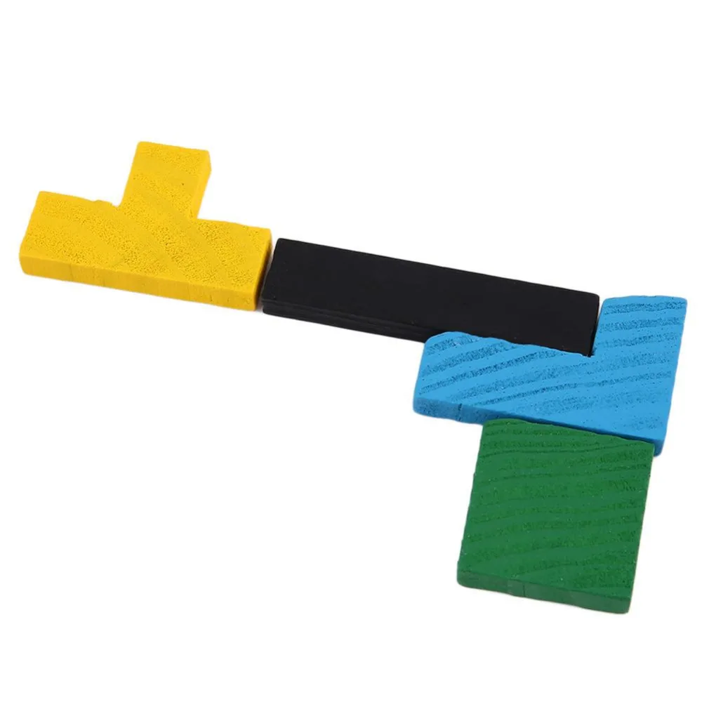 Красочные деревянные Tangram головоломки игрушки тетрис игра дошкольного волшебства интеллектуальная развивающая детская игрушка подарок