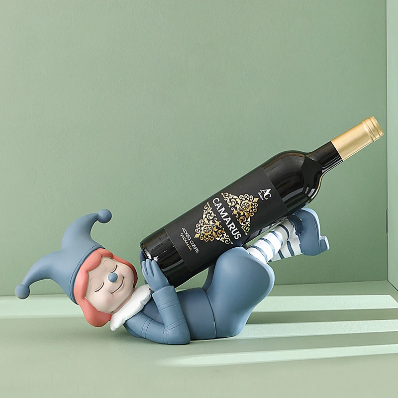 

WEILEAD Resin Clown Wine Rack Figurine Nordic Modern Creative Wine Bottle Holder For Home Bar Decoration Accessories Sculpture