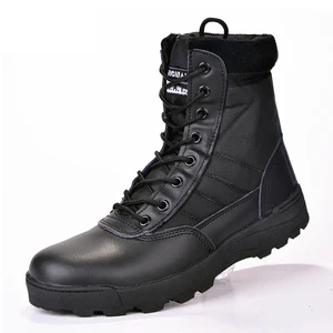 Ботинки мужские кожаные, ботинки в стиле милитари, армейские ботильоны, для пустыни, зимняя обувь, 45 46