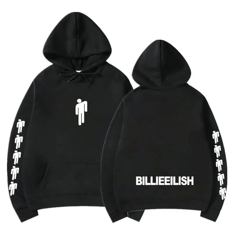 Billie Eilish модные толстовки с принтом женские/мужские капюшоном и длинным рукавом