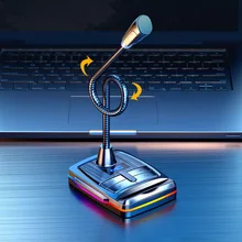 Computer Microphone 360° Adjust Freely Studio Speech Microphone Gaming Chatting USB Microphone Desktop PC Laptop