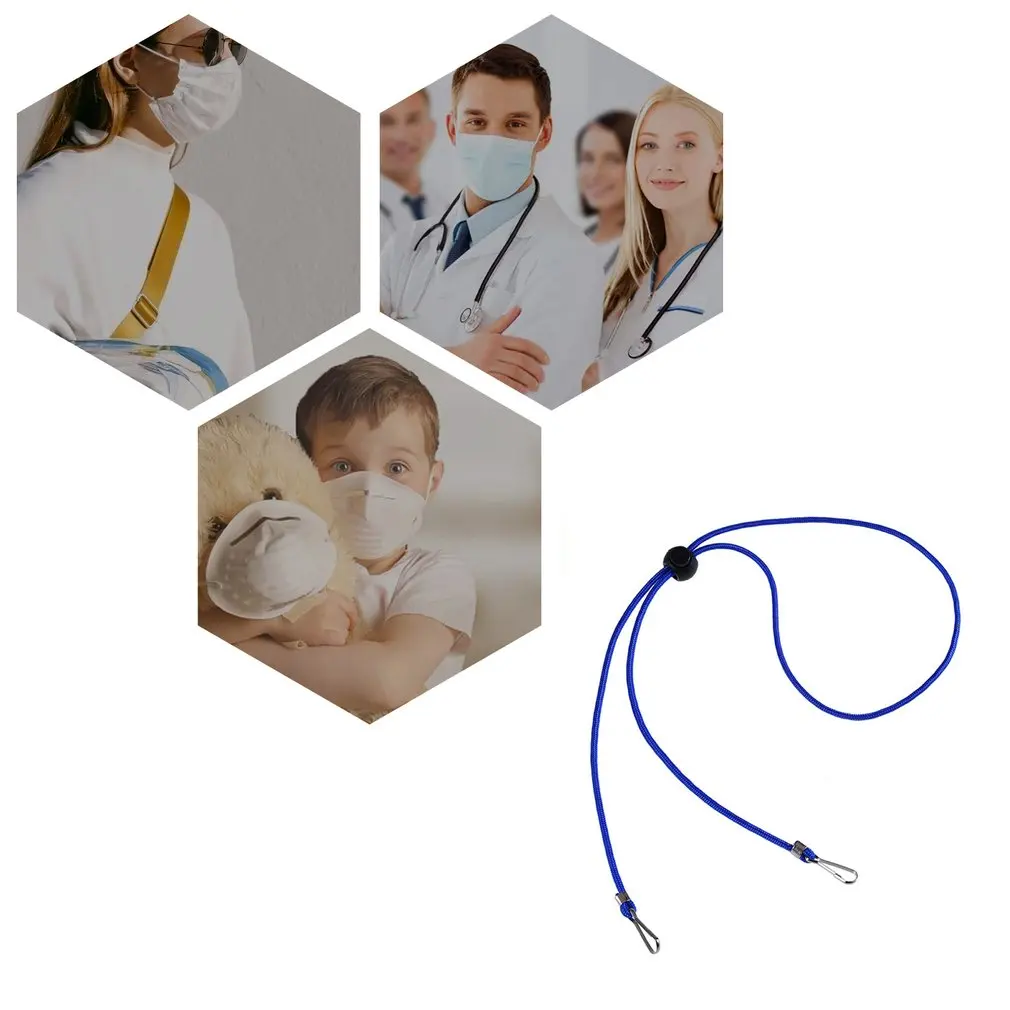 

Mask Lanyard Anti-Lost Lanyard Student Adult Ear Hook Mask Chain Non-Slip Adjustable Braided Lanyard