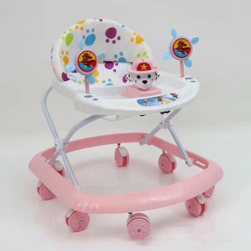 7pcs BABY Foldable Kids Walking Chair Toys Educational Interactive Baby Walker for Children Baby Sitting Wheel