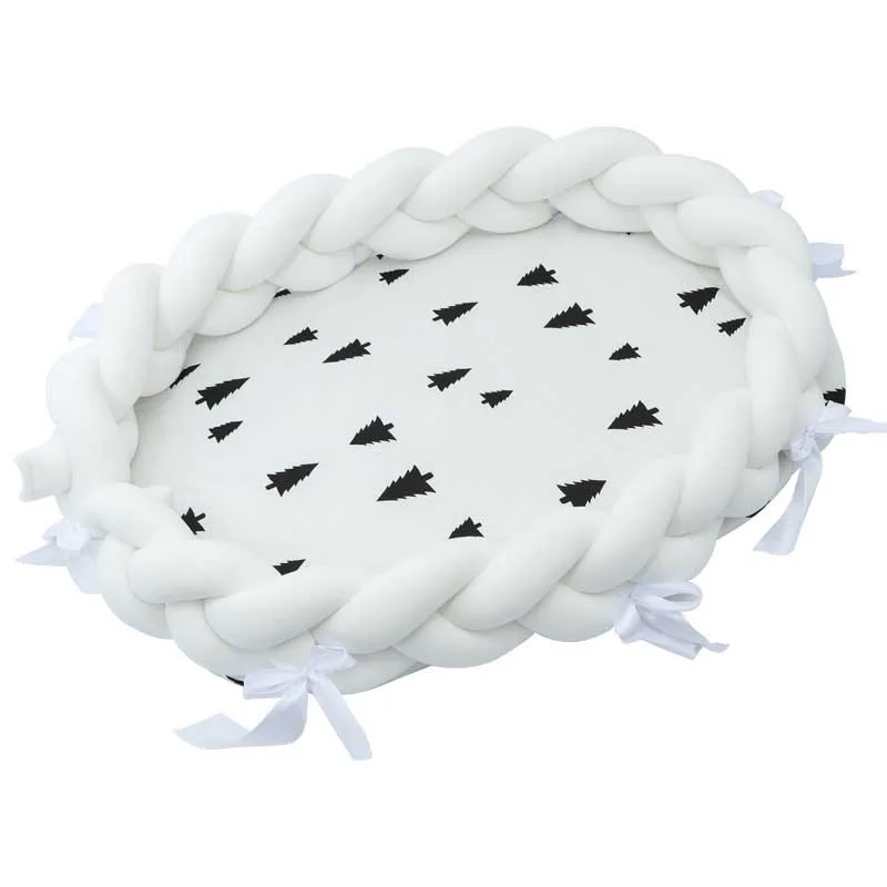 Портативное детское гнездо хлопковая бионическая кровать моющаяся плетеная