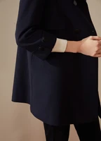 High Quality Woolen Coat Winter Fashion Double-breasted Wool Coat Women Nine-quarter sleeves Cashmere Coat Female Wool 100 E225
