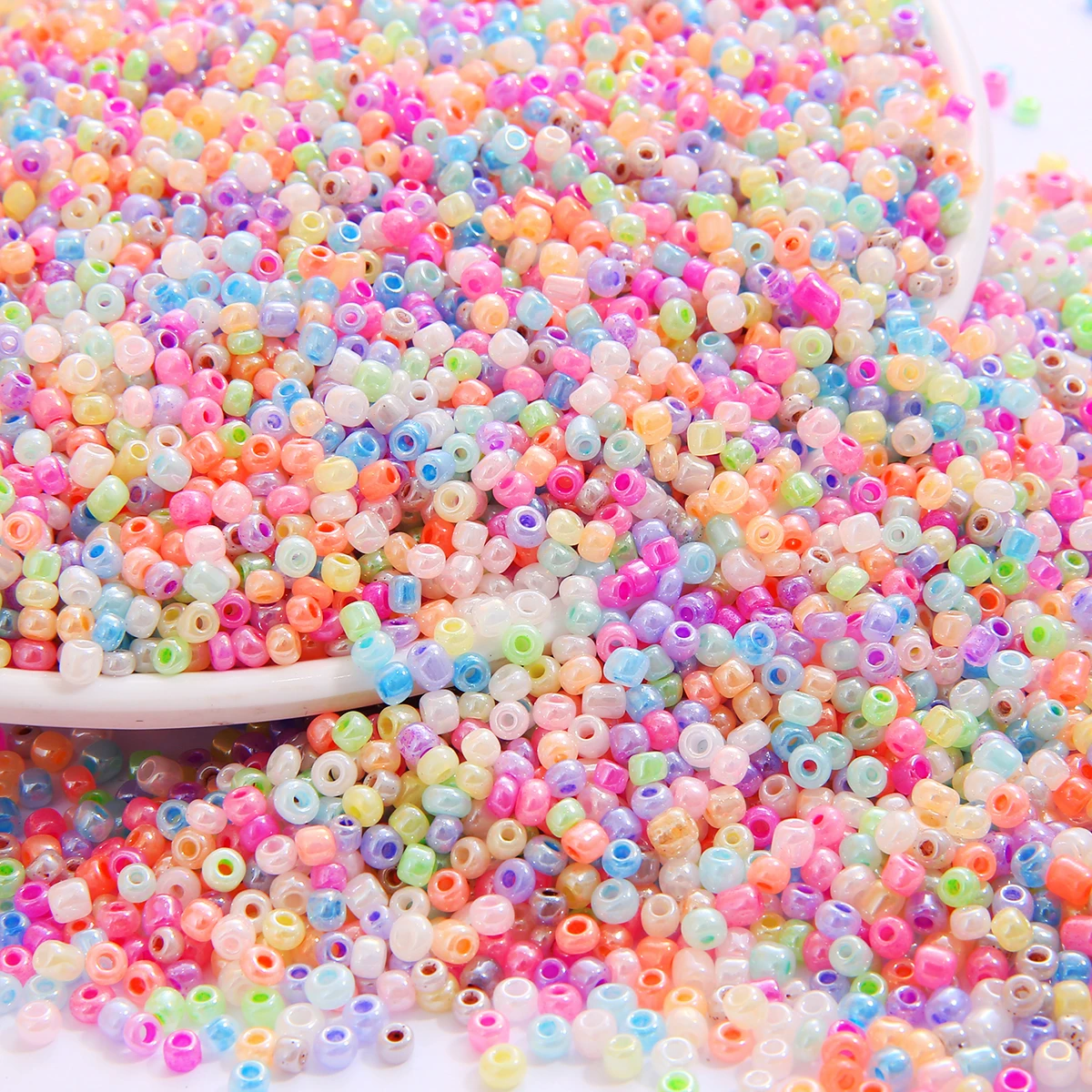 500 шт 3 мм в диаметре различные Цвет крем Стекло Чешский Seedbeads 8/0 бусины-спейсеры