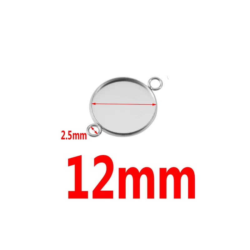 Основа кабошона из нержавеющей стали с двумя отверстиями для изготовления