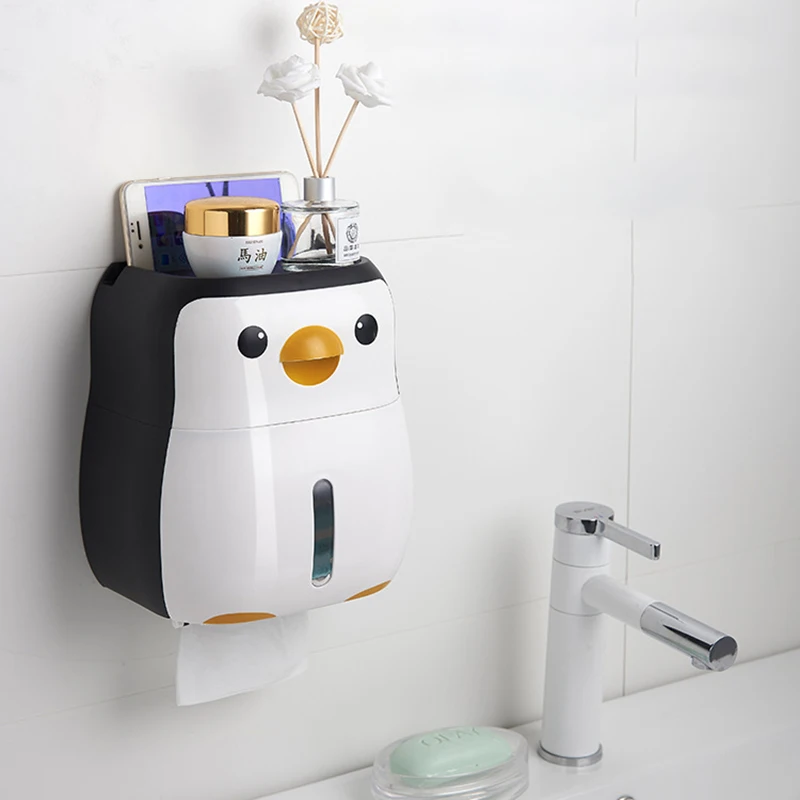 Семейная ванная комната Настенная туалетная бумага стойка мультяшная животные