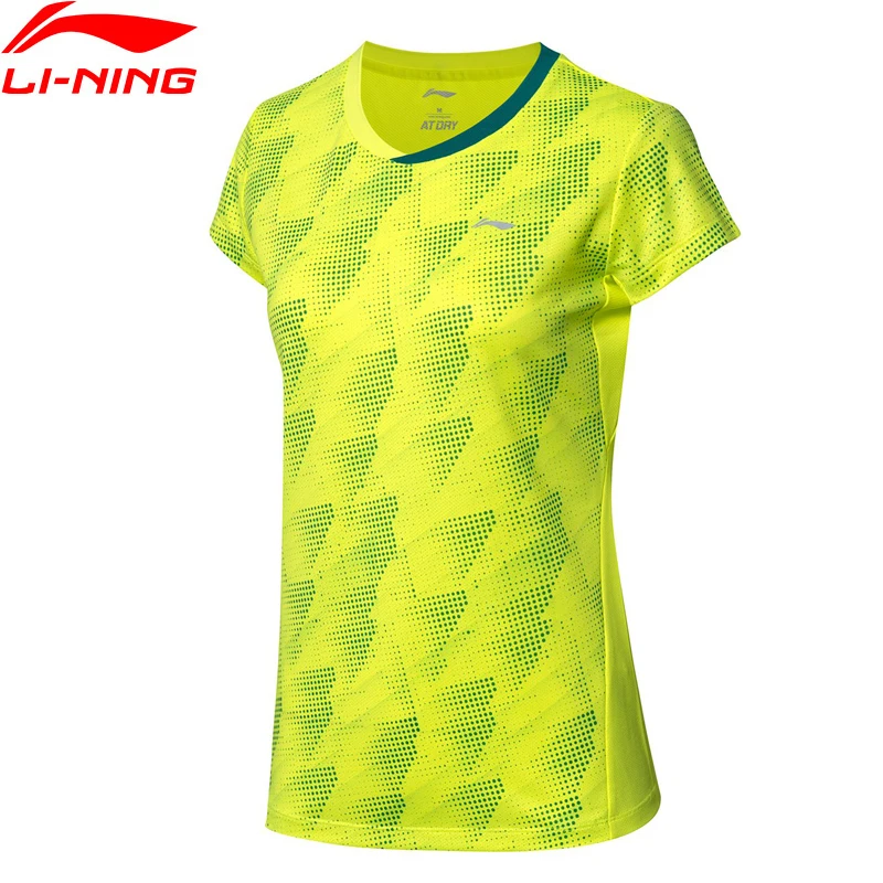 Футболка Li Ning для женщин соревнований по бадминтону 88% полиэстер 12% спандекс на