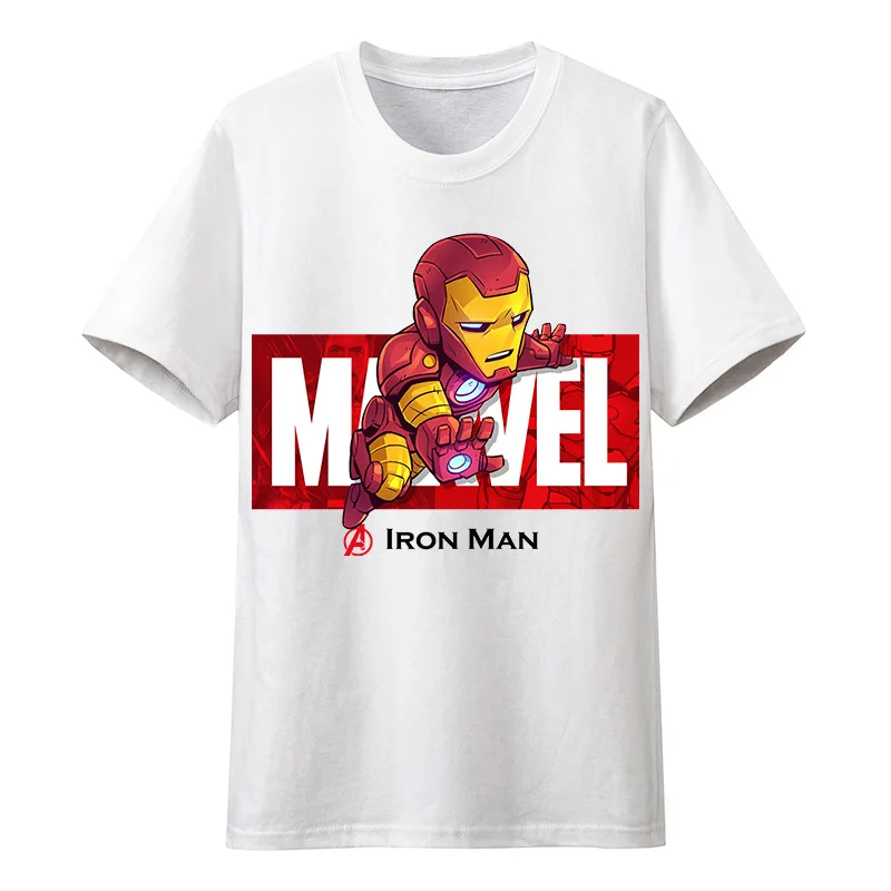 

Iron Man Marvel The Avengers 10th Anniversary Commemorative Cartoon Printed Graphic T-shirt Short Sleeve Round Neck Anime shirt