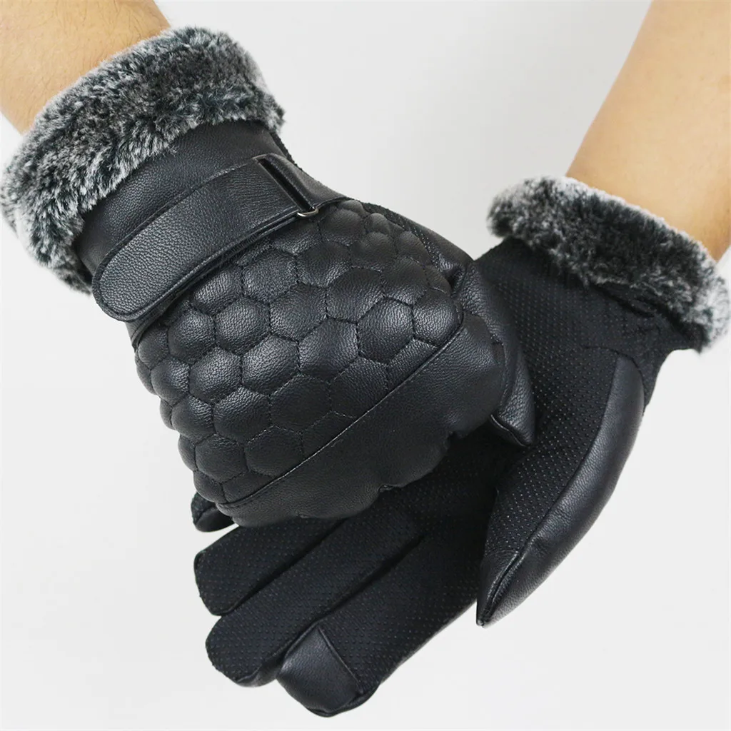 

2021 Men Winter Warmer Velvet Gloves Warm Using Phone For Cycling Running Gloves Comfy Simple High Quality Gloves Fast Shipping