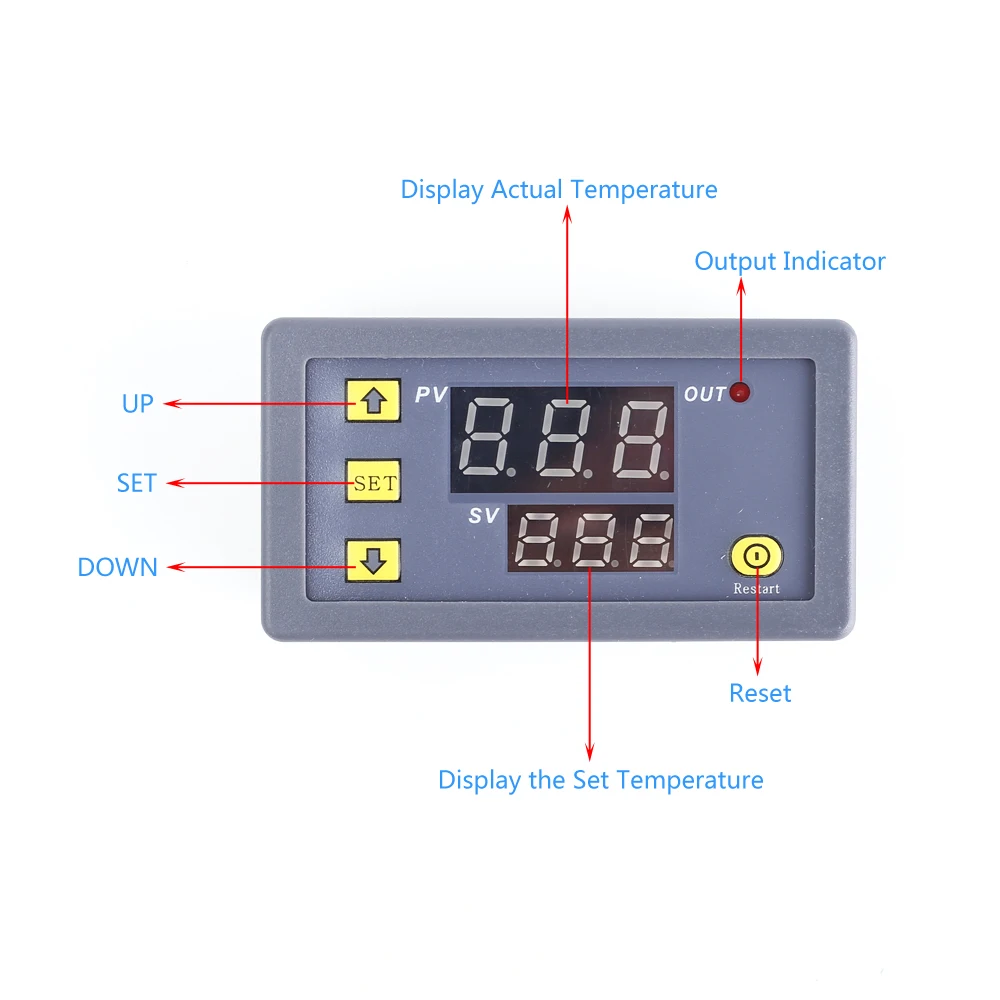 K-тип термопары-60 ℃-500 ℃цифровой измеритель температуры Красный Синий