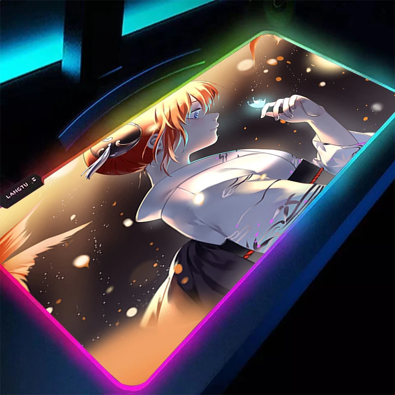 

Luxury RGB Large Gaming Mouse Pad 900x400/350X600mm LED Lighting Mousepad Gamer Computer Desk Mat Pad Gamer Gintama