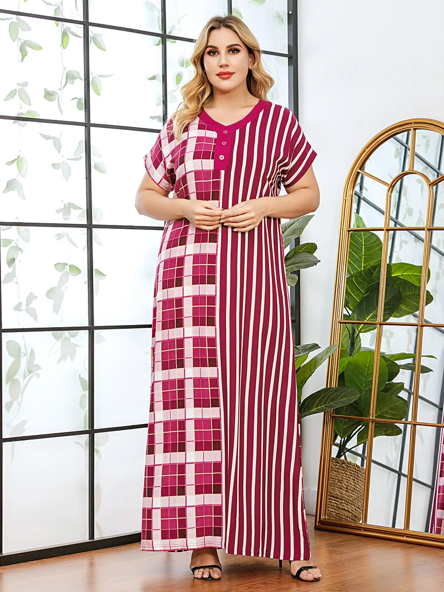 

Turkey India Muslim Women Dress Ramadan Short Sleeve Abaya Duabi Arabic Vestidos Moroccon Kaftan Islamic Clothing Jilbab Gown