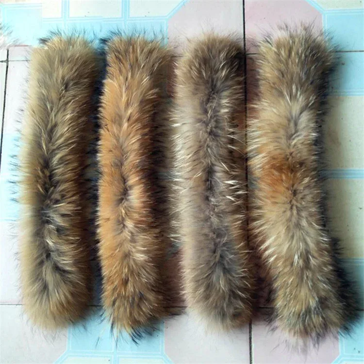 100% натуральный меховой воротник из енота Детские шарфы зимнее пальто шапка на