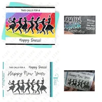 reusable diy hot sale newest happy dance metal cutting dies and stamps handmade making scrapbook diary embossing gift decoration