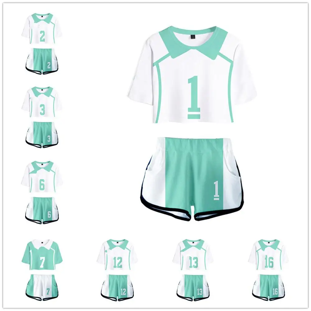 

Haikyuu Oikawa Tooru Косплей Костюм Школьная форма Спортивная одежда рубашка + шорты Трикотажный костюм