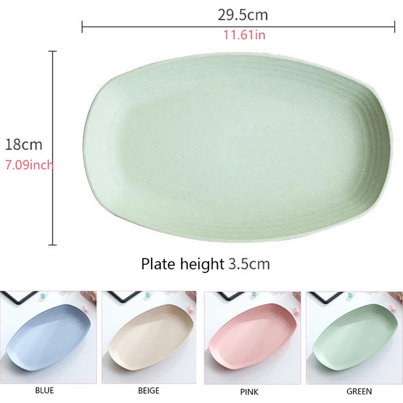 4Pcs/set 12inch Breakfast Plate Dish Coffee Tea Tray Irregular Fruit Bread Food Dessert Dinner Plate Tableware Set