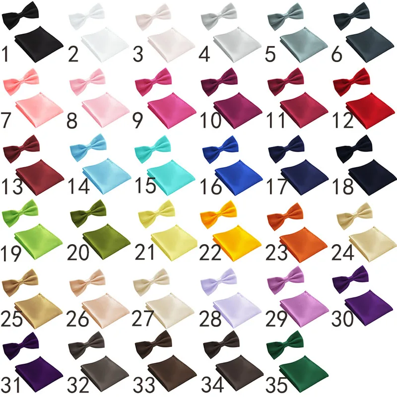 Комплект из 2 предметов для мужчин и взрослых галстук-бабочка разноцветный