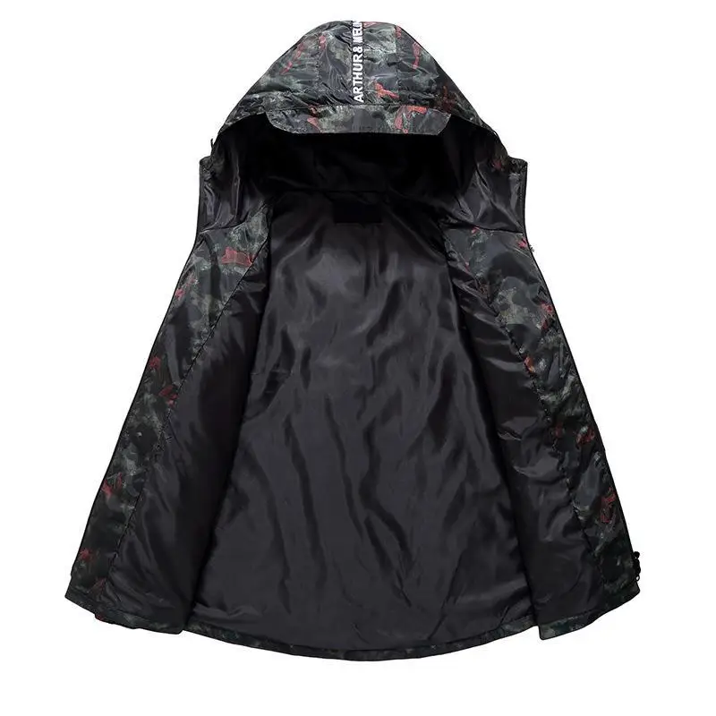 Куртка мужская камуфляжная с принтом Экстра большого размера весна-лето плюс |