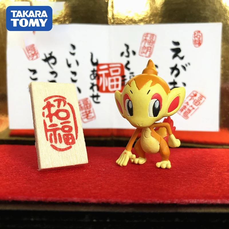

TAKARA TOMY Genuine Pokemon Action Figure Pictorial Book 390 Chimchar MC Model Doll Toy Gifts Collect Souvenirs