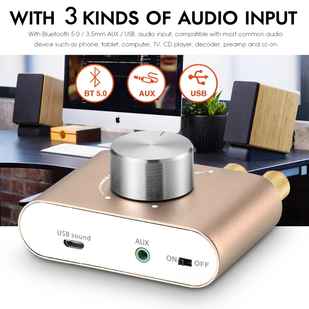 Nobsound Мини Bluetooth 5,0 HiFi TPA3116 цифровой усилитель стерео аудио 2,0 канальный усилитель звука 100 Вт усилитель мощности