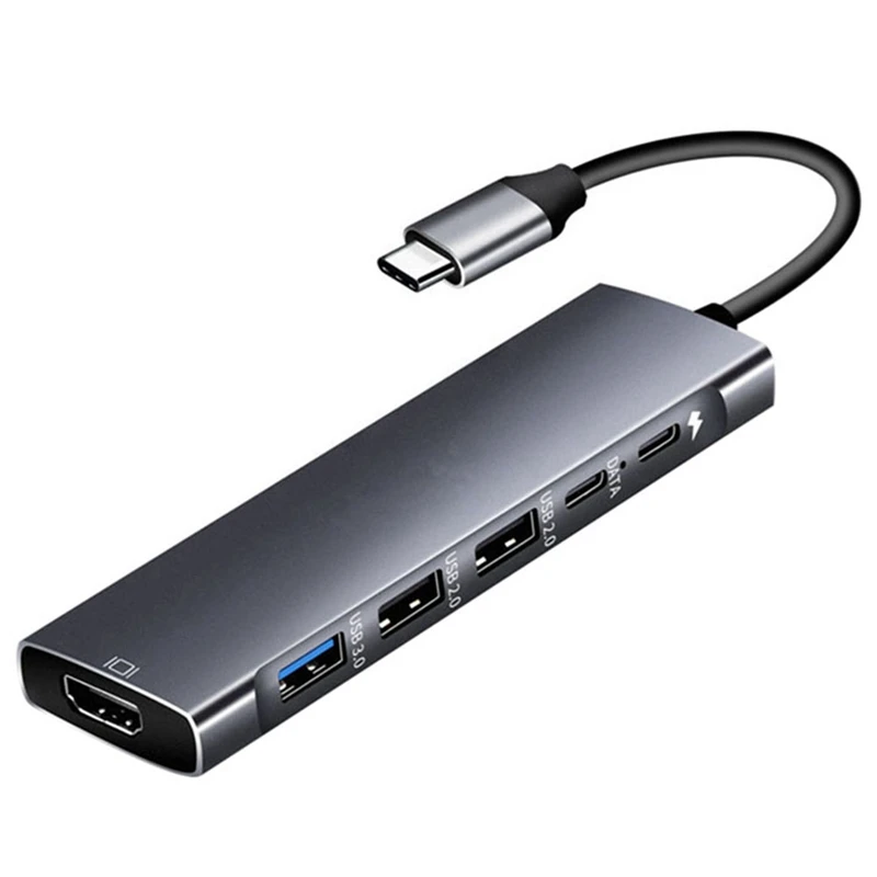 

USB C HUB Multiport Adapter 9-In-1 USB-C to USB3.0+USB2.0X2+Micro-SD+Audio+SD+HD 4K+PD100W USB Dock for