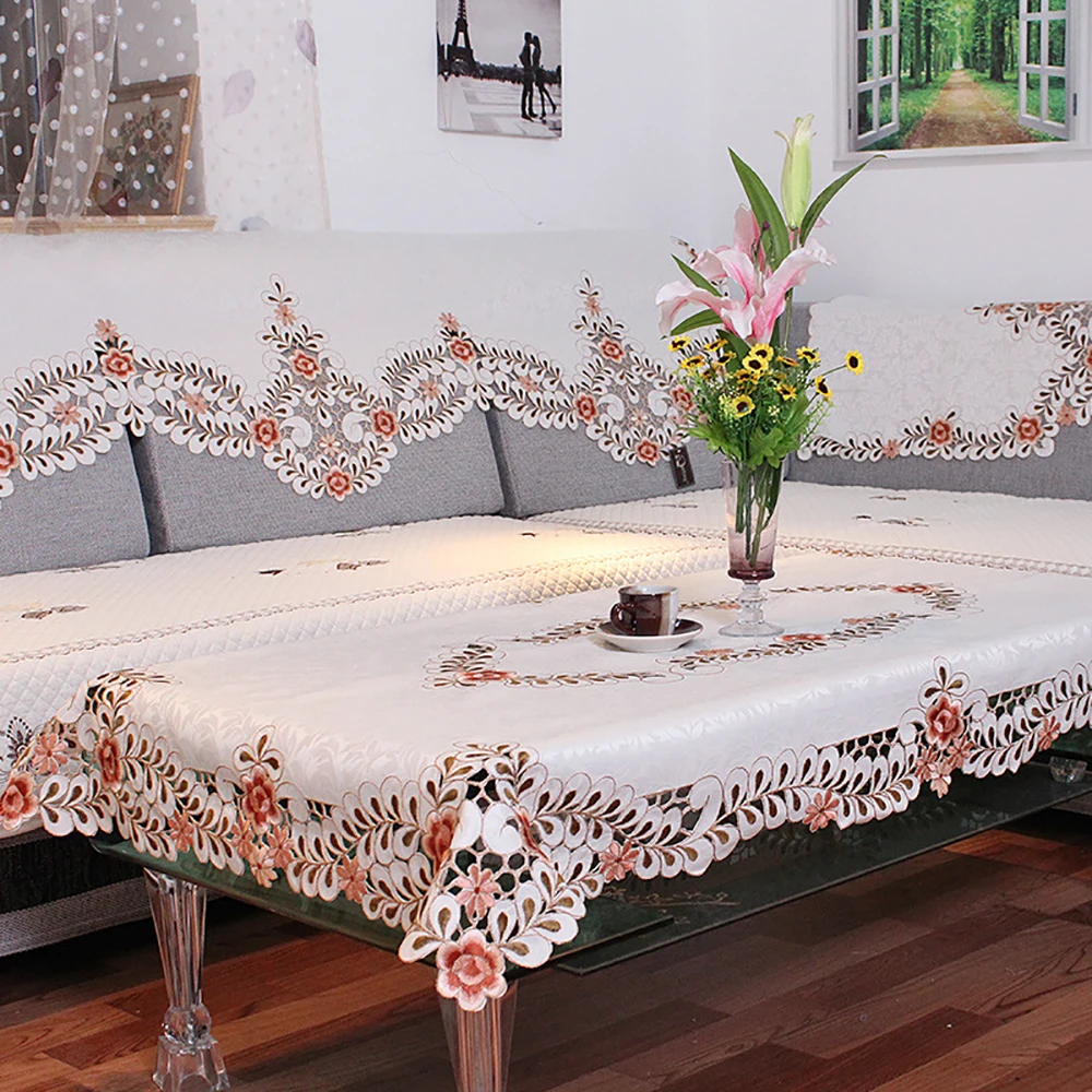 Скатерть Lychee в европейском стиле с вышивкой Простой прямоугольный розовый чехол