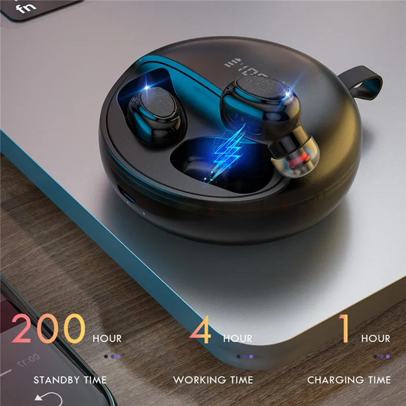 Новые беспроводные Bluetooth наушники V5.0 с вращением на 360 градусов музыкальные