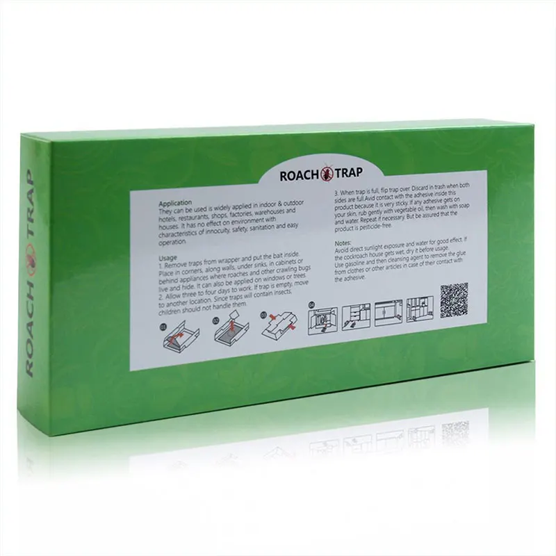 

Hot Indoor Cockroach Kill Board Sticky Non Toxic Kitchen Roach Pest Trap Bait FQ-ing