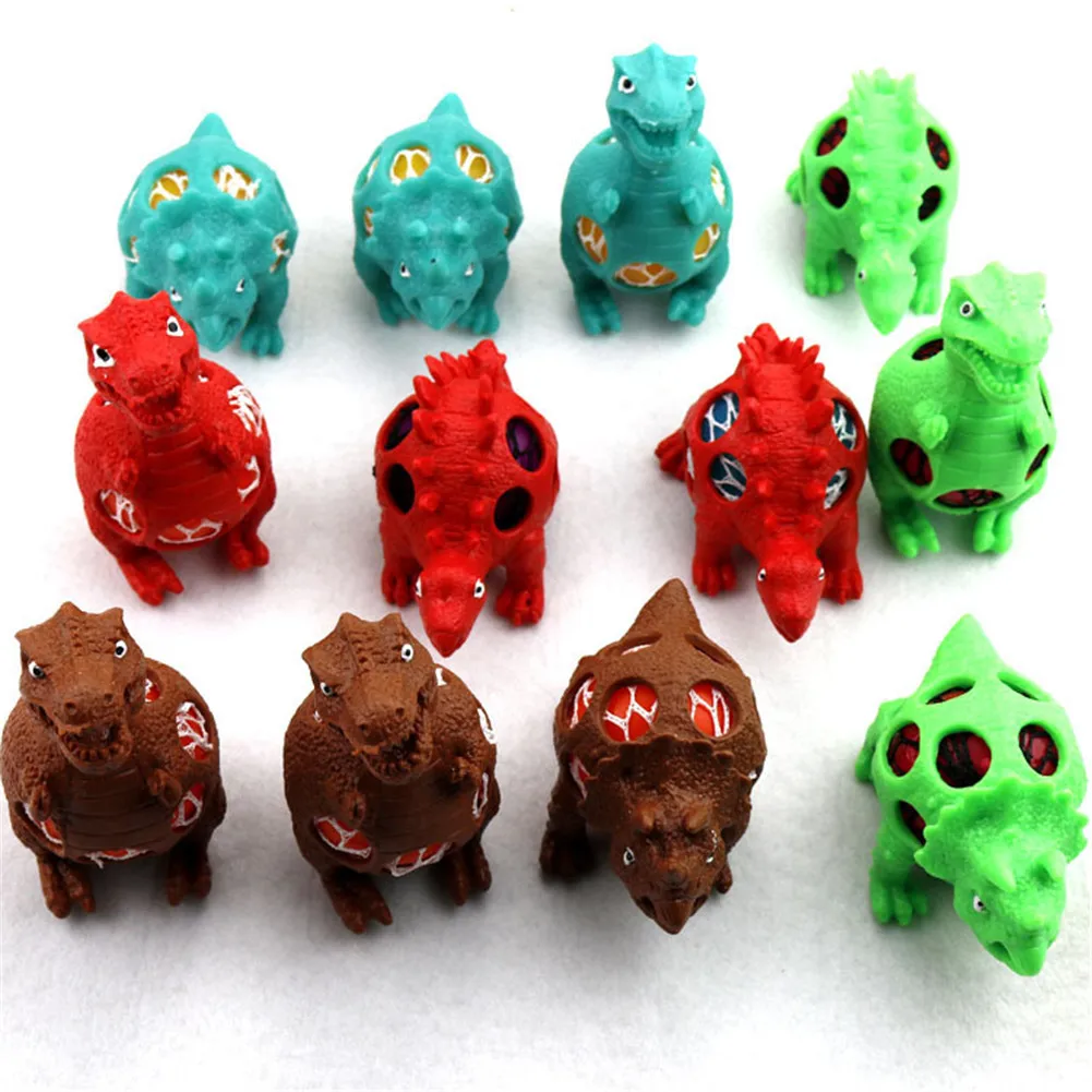 

7 Pack Stretchy String Fidget Sensory Toys Stress Ball Squishy Ball Monkey String Ball Squeeze Dinosaur Toys For Children Adults