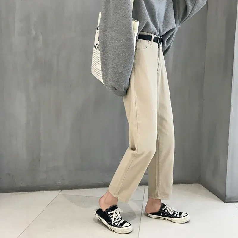 Джинсы женские шикарные свободные Простые повседневные универсальные в