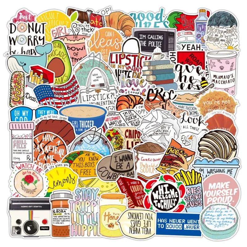 

10/30/50PCS New Vine Cartoon Graffiti Stickers Laptop Skateboard Guitar Waterproof Wholesale